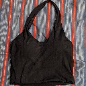 Klassy Network Halter Brami Crop Top
